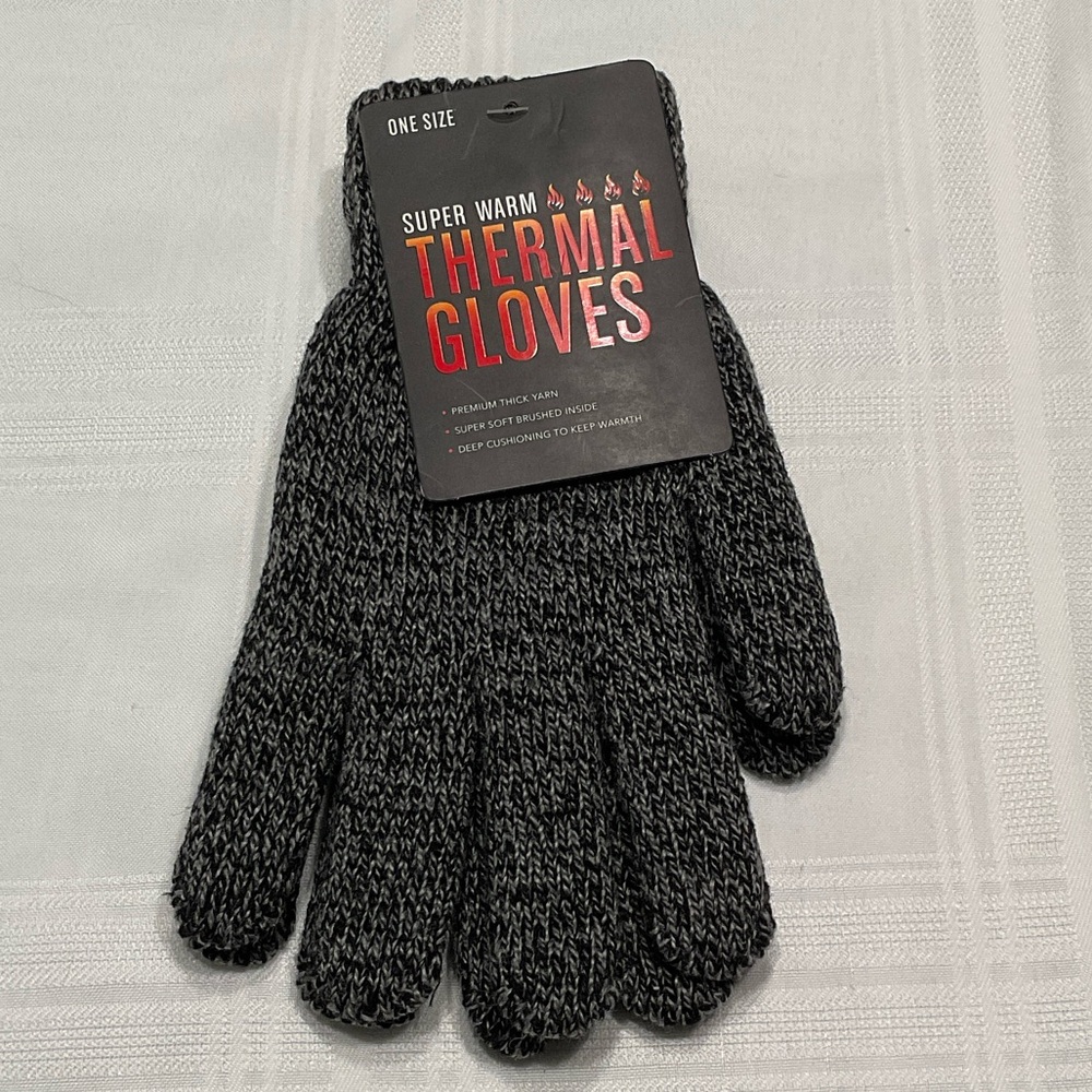 Super Warm Thermal Gloves - Black/Grey